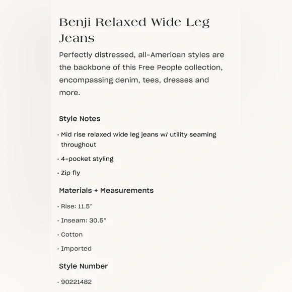 Free People Benji Relaxed Wide-leg Jean - Picture 4 of 4